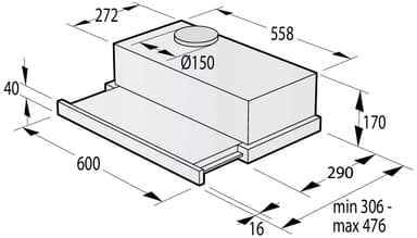 Gorenje liesituuletin TH62E3X integroitava
