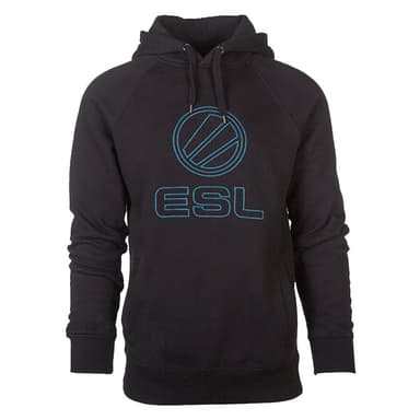 ESL tikattu huppari (XL) (musta)