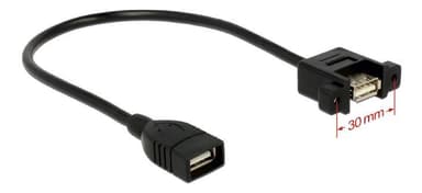 DeLOCK HDMI-kaapeli paneeliasennukseen, 2xHDMI 19-pin, naaras, 0,25,