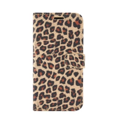 Leopardikuvioinen lompakkokuori iPhone 12 Pro Maxille - Ruskea