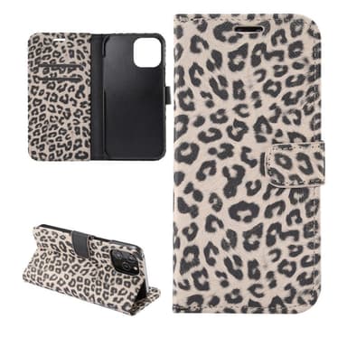 Leopardikuvioinen lompakkokuori iPhone 12 Pro Maxille - Keltainen