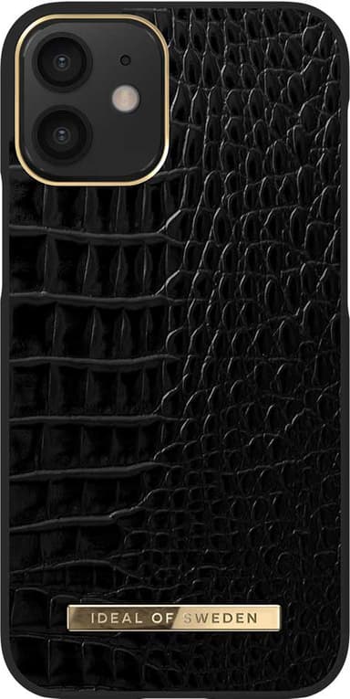 iDeal of Sweden iPhone 12 mini suojakuori (Neo Noir Croco)