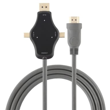 Sovitinjohto DisplayPort - Mini DisplayPort + USB Typ-C -> HDMI 4K