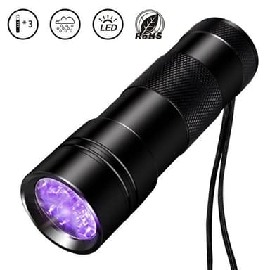 UV Taskulamppu jossa 12 LED