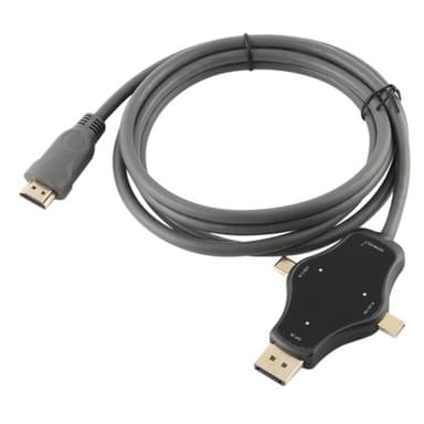 Sovitinjohto DisplayPort - Mini DisplayPort + USB Typ-C -> HDMI 4K
