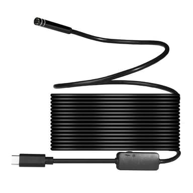 Tarkastuskamera USB Tyyppi-C, 8 LED & USB-sovitin - 10 metriä / 8mm