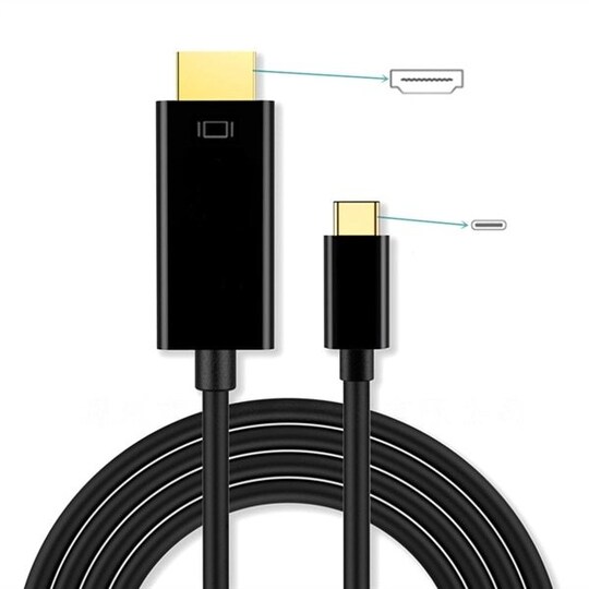 USB Tyyppi C - HDMI-kaapeli 1,8m Musta