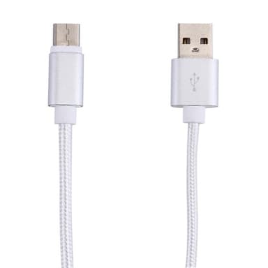 Lyhyt USB-kaapeli 3.1 Tyyppi-C vahvaa nylonkangasta
