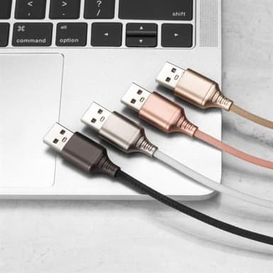 Latauskaapeli USB-C / Tyyppi-C -Valkoinen