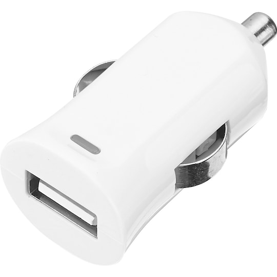 Sandstrøm USB-A autolaturi Lightning kaapelilla 1m (valkoinen)