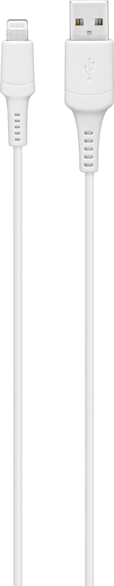 Sandstrøm USB-A autolaturi Lightning kaapelilla 1m (valkoinen)