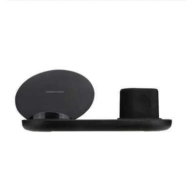 3in1 Latausasema Apple Airpods, Watch & iPhone Musta