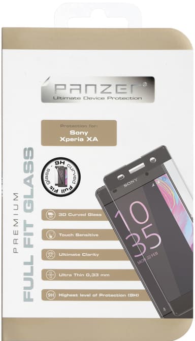 Panzer Curved Sony Xperia XA näytönsuoja (musta)