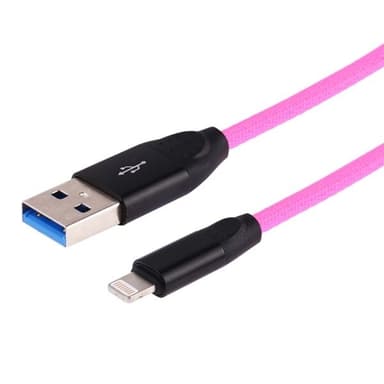 1m USB 8 Pin lightning latauskaapeliin - Sateenkaaren värit