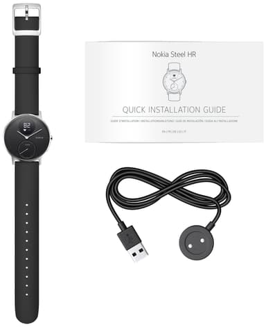 Nokia HR steel aktiivisuusranneke 36mm (musta)