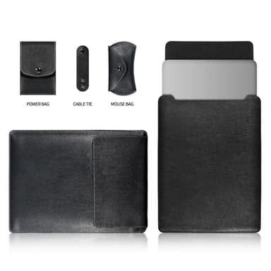 PU Nahkakotelo / laukku MacBook 13 - 4 laukkua 1:ssä