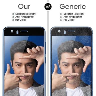 Näytönsuoja karkaistua Lasia Huawei Honor 9 - Musta