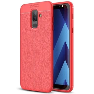 Takakansi Litchi Samsung Galaxy J8 (2018) Punainen