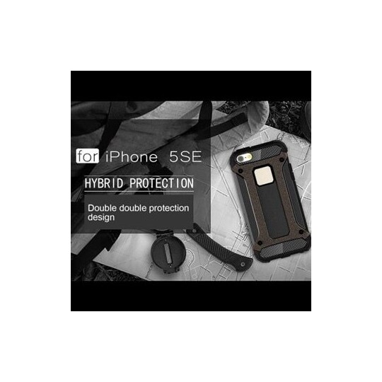 Luja Armor kuori iPhone SE - Musta