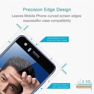 Näytönsuoja karkaistua Lasia Huawei Honor 9 - Musta
