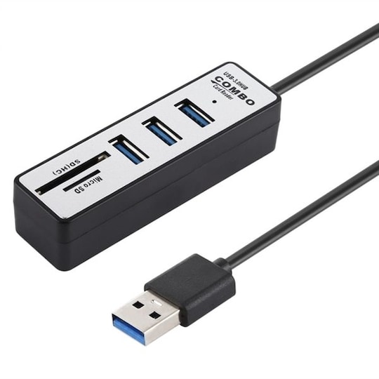 USB-hub + Kortinlukija USB 3.0