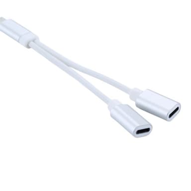 Dual Lataus / Mic / headset adapteri iPhone 8 / 7