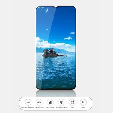 Kaareva Karkaistu näytönsuoja temperoitua Lasia OnePlus 6T