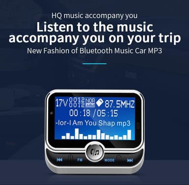 Bluetooth FM-lähetin ja autolaturi kaksois-USB 2.4V: llä
