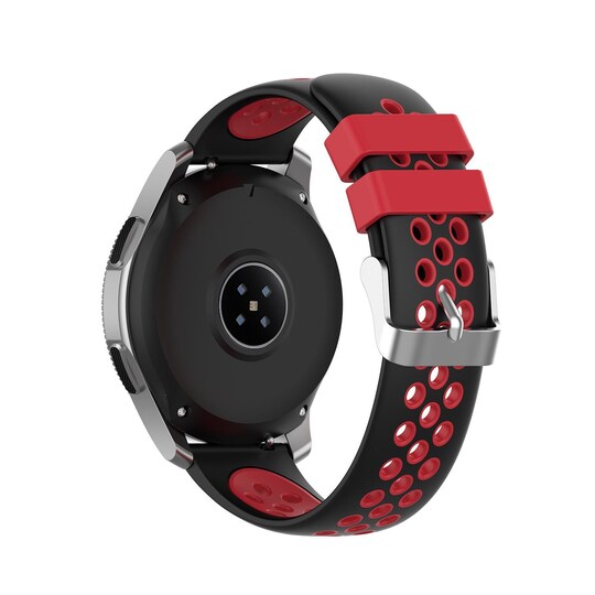 Rannekoru Silikoni Samsung Gear S3 Frontier / Classic Musta / Punainen