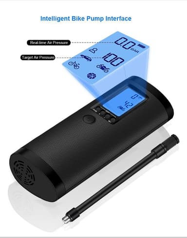 Ladattava sähköinen ilmapumppu LCD-näytöllä