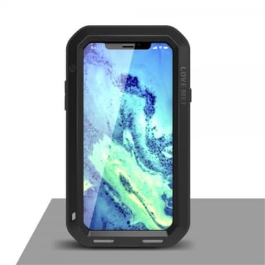 Love Mei PoweRFul Case Apple iPhone X/Xs Super GUARD Kuori Iskunkestävä Musta