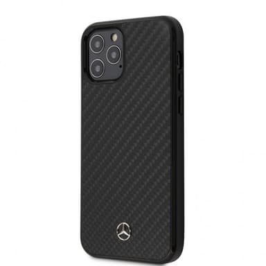 Mercedes Benz iPhone 12/iPhone 12 Pro Suojakuori Hiilikuiturakenne Musta