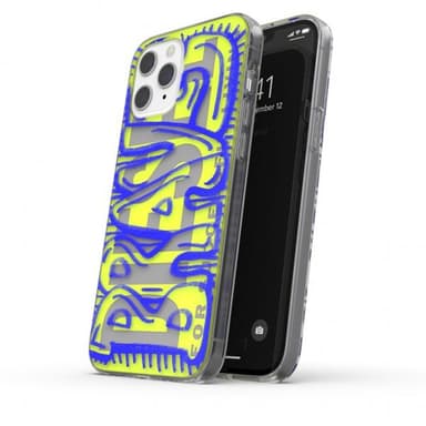 Diesel iPhone 12 Pro Max Suojakuori Snap Case Clear AOP Blue/Neon Lime