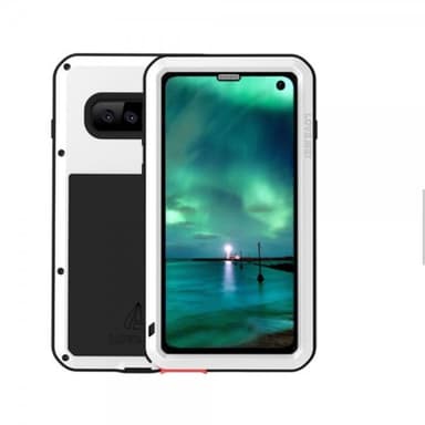 Love Mei Samsung Galaxy S10 Suojakuori Powerful Case Stötsäkert Vedenkestävät Valkoinen