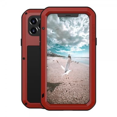 Love Mei iPhone 12 Pro Suojakuori Powerful Case Punainen