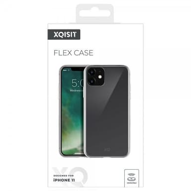 XQISIT iPhone 11 Kuori Flex Case Läpinäkyvä Kirkas