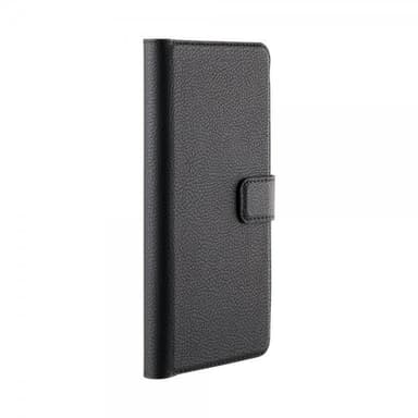 XQISIT Samsung Galaxy A21s Kotelo Slim Wallet Selection Musta