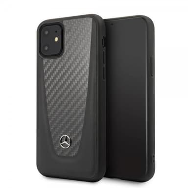 Mercedes Benz iPhone 11 Kuori Hiilikuiturakenne Musta