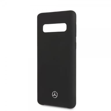 Mercedes Benz Samsung Galaxy S10 Suojakuori Silikonii Logo Musta