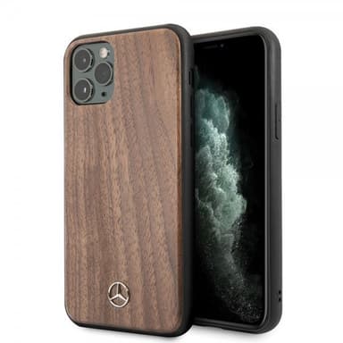 Mercedes Benz iPhone 11 Pro Max Suojakuori Wood Line Walnut