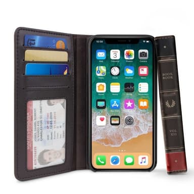 Twelve South iPhone X/Xs Kotelo BookBook Aito Nahka Irrotettava Kuori Ruskea