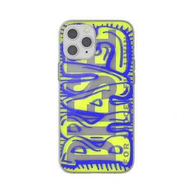 Diesel iPhone 12 Pro Max Suojakuori Snap Case Clear AOP Blue/Neon Lime