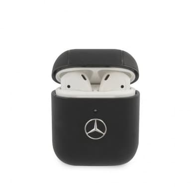 Mercedes Benz AirPods (1/2) Suojakuori Leather Case Musta