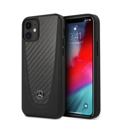 iPhone 12 Mini Suojakuori Hiilikuiturakenne Musta
