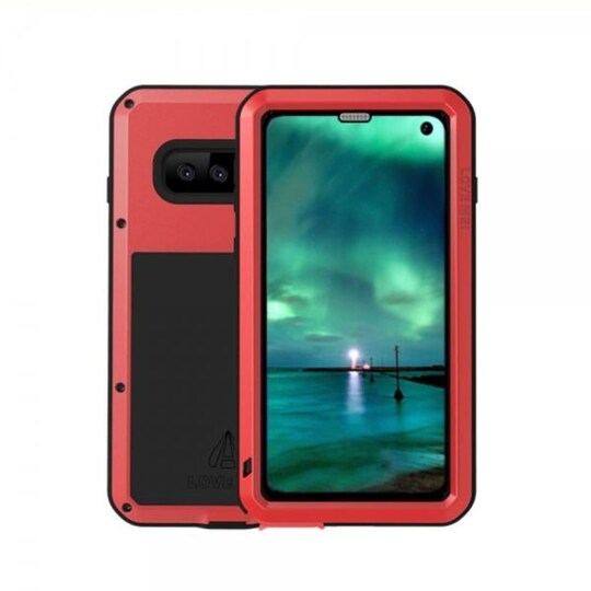 Love Mei Samsung Galaxy S10 Kuori PoweRFul Case Iskunkestävä Punainen