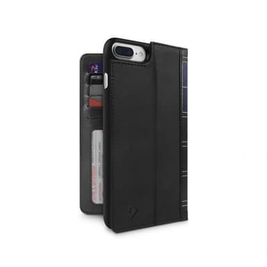 Twelve South iPhone 7/8/SE Kotelo BookBook Aito Nahka Irrotettava Kuori Musta