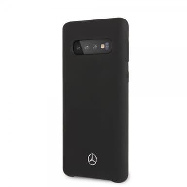 Mercedes Benz Samsung Galaxy S10 Suojakuori Silikonii Logo Musta