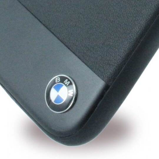 BMW Kuori iPhone X/Xs Aito Nahka BMW Text Musta