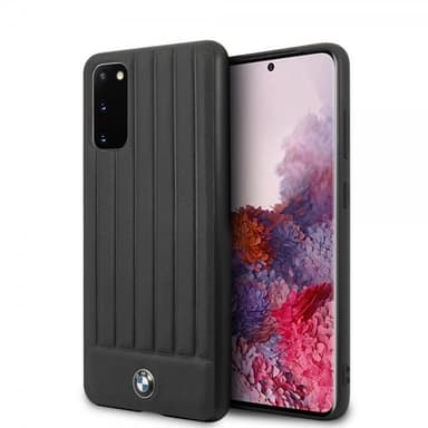 BMW Samsung Galaxy S20 Kuori Leather Lines Musta