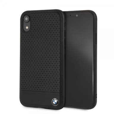 BMW iPhone Xr Kuori Logo Perforoitu Musta